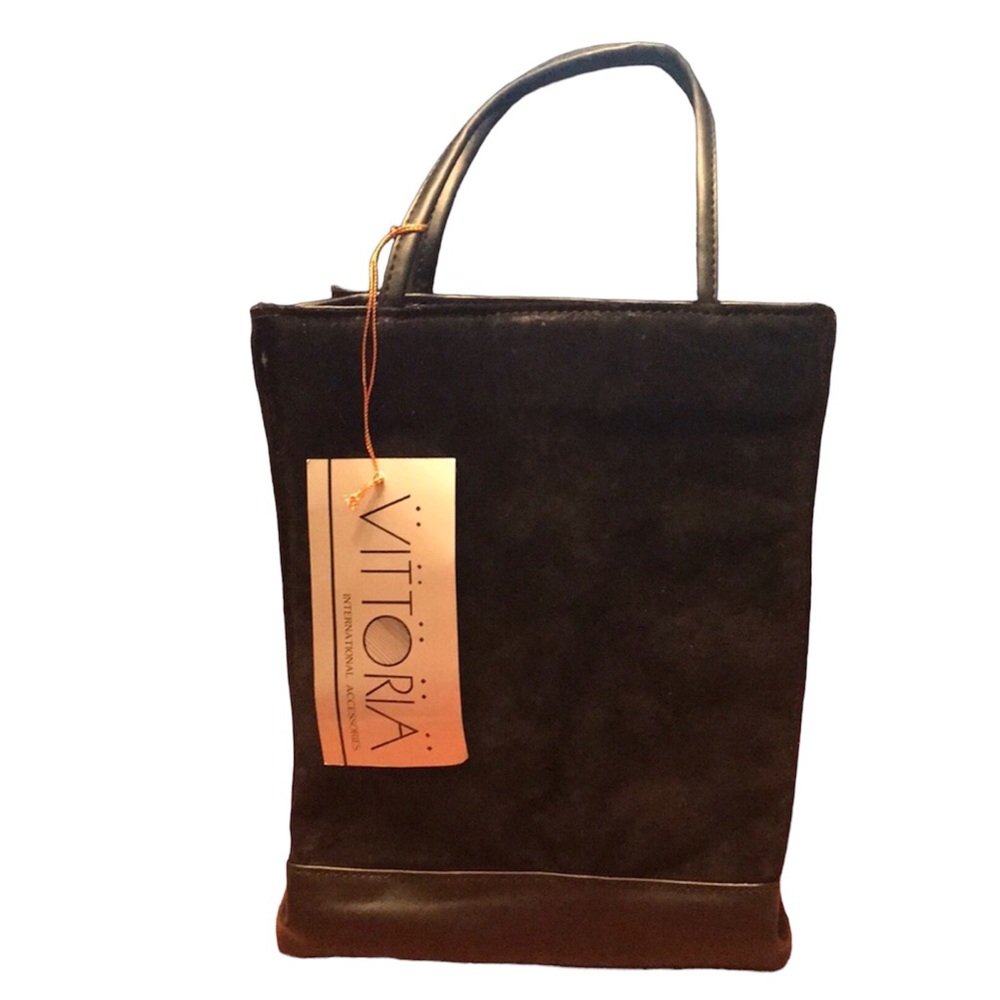 Vittoria Genuine Suede Leather small tote.